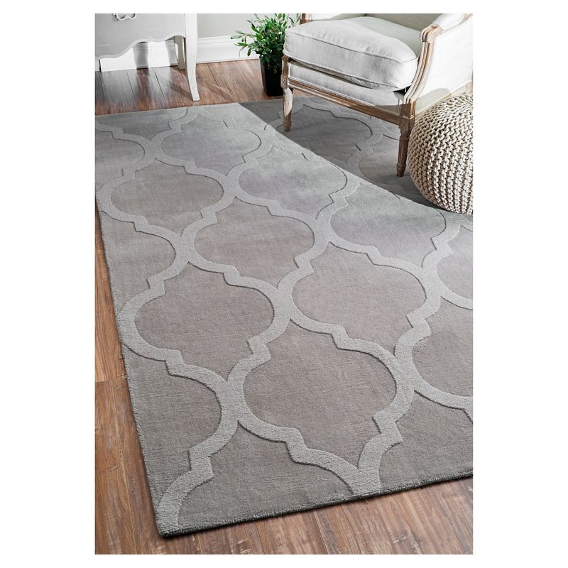 5'x8' Wool Hand Tufted Maybell Area Rug Gray - nuLOOM