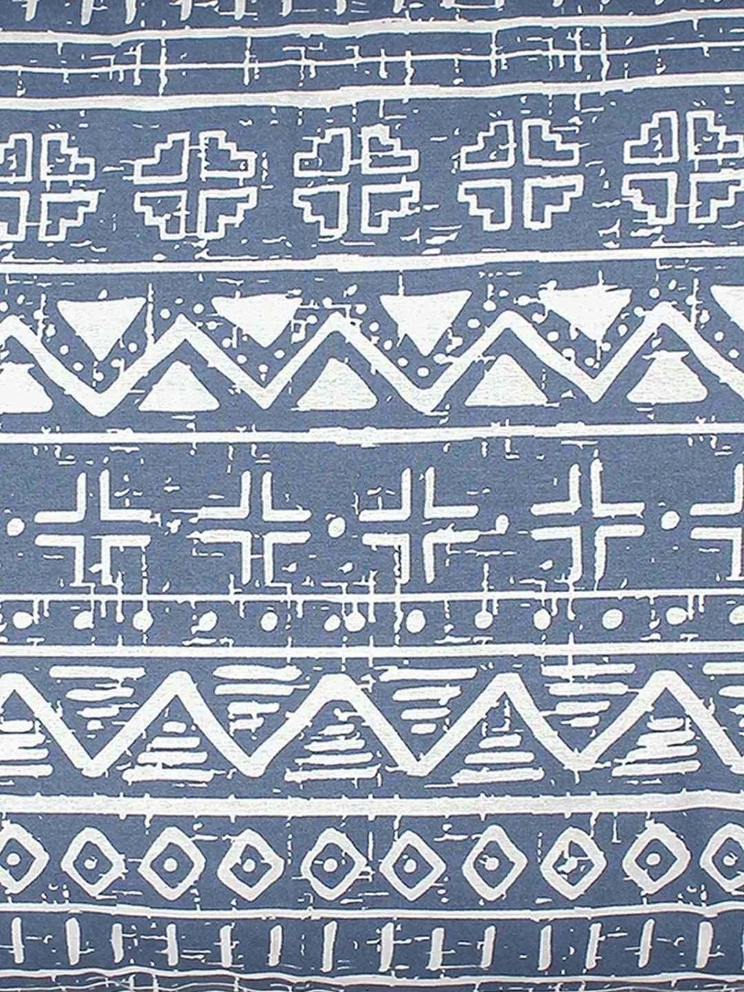 House This Kullu Patti Blue & White Cotton 144 TC Single Duvet Cover