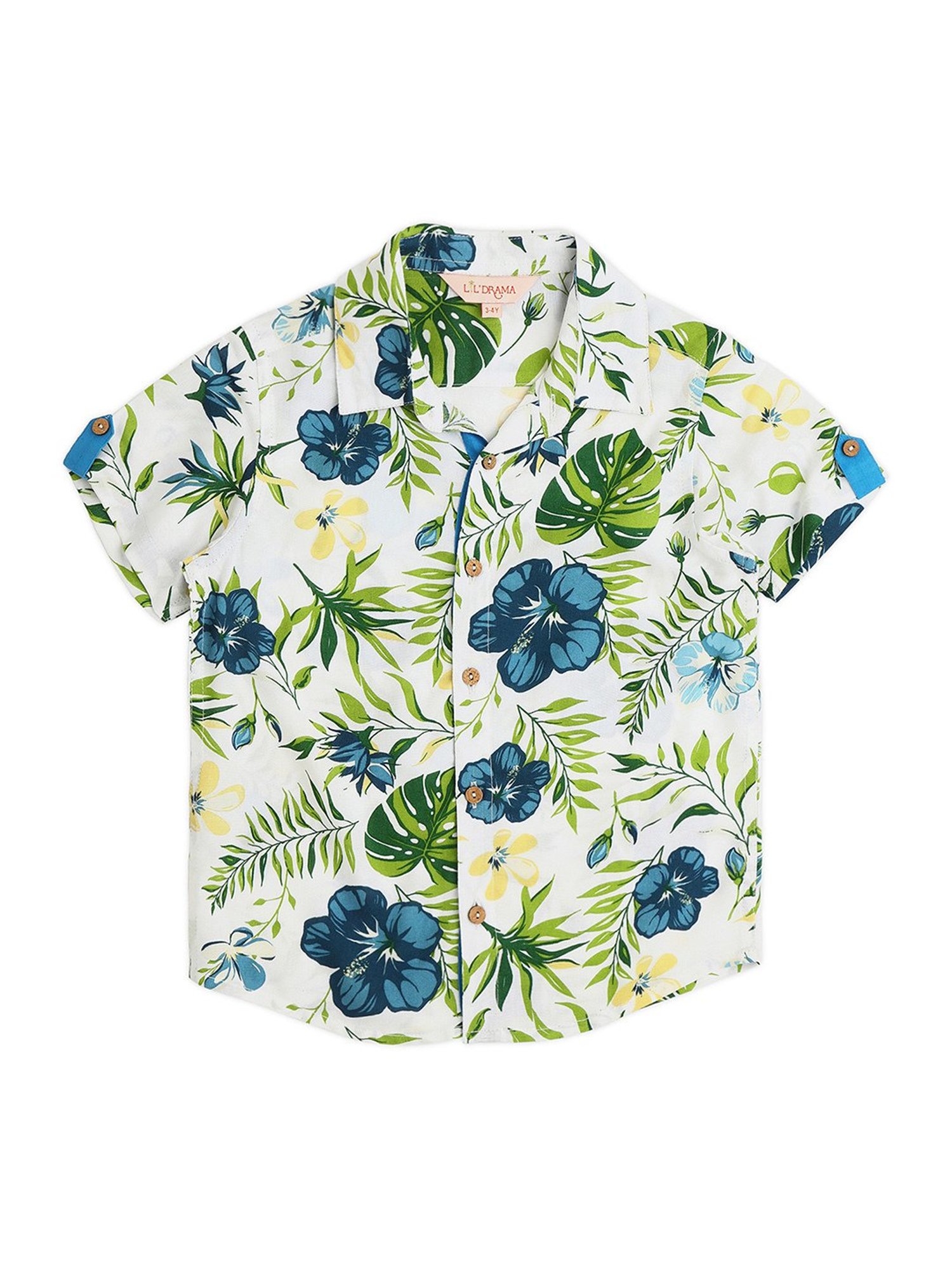 Lil Drama Kids Multicolor Floral Print Shirt