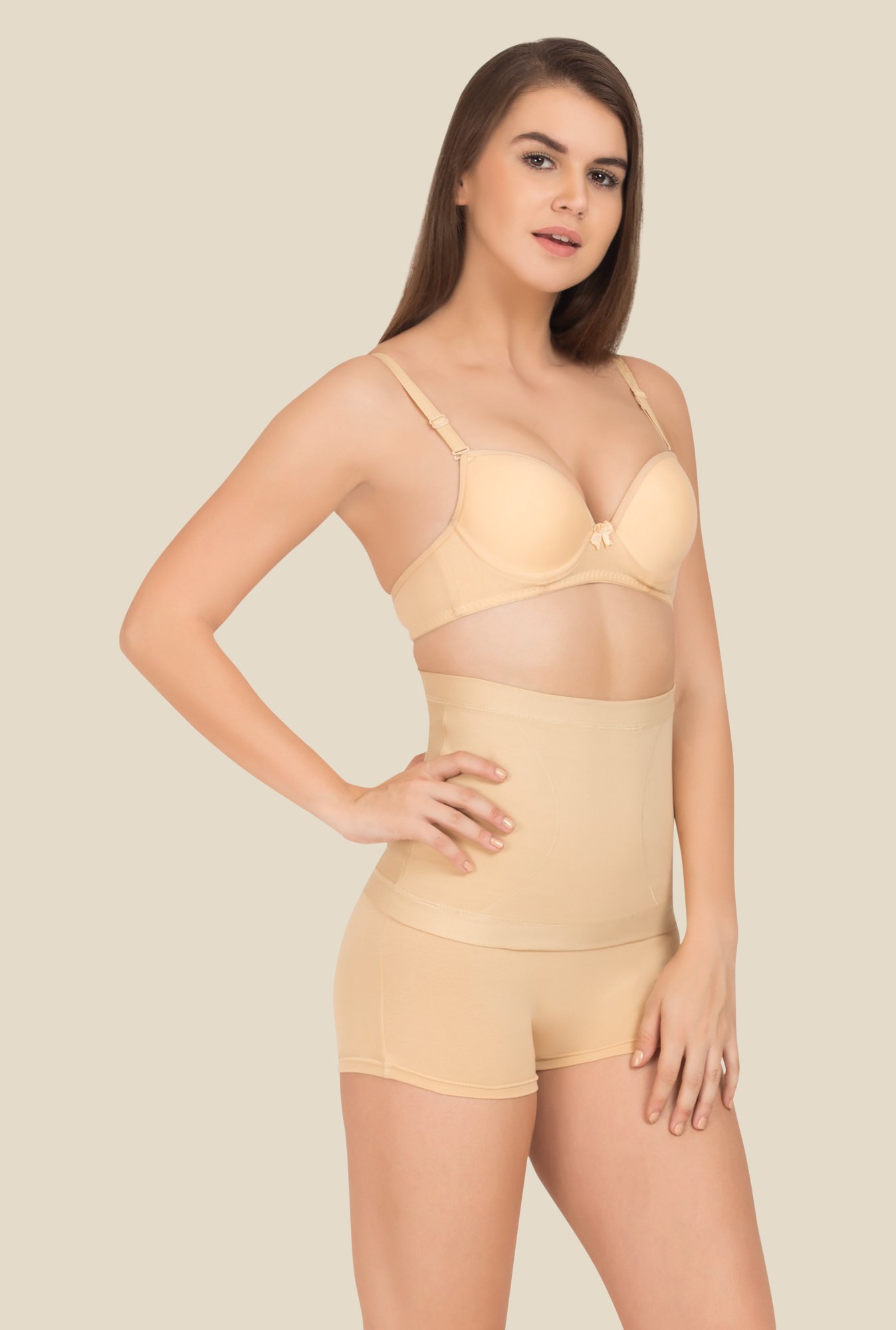 Tweens Beige Solid Tummy Tucker (Pack Of 2)