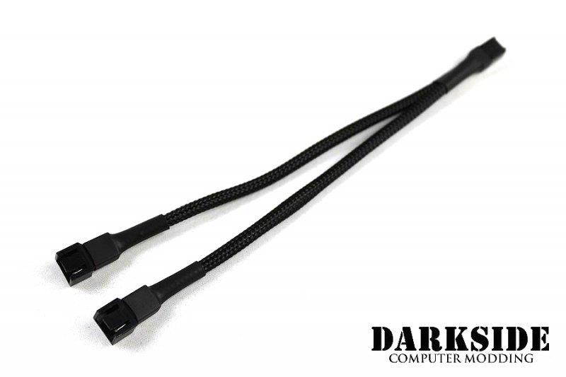 Darkside 3-Pin Dual Fan Power Y-Cable Splitter - Jet Black (DS-0094)