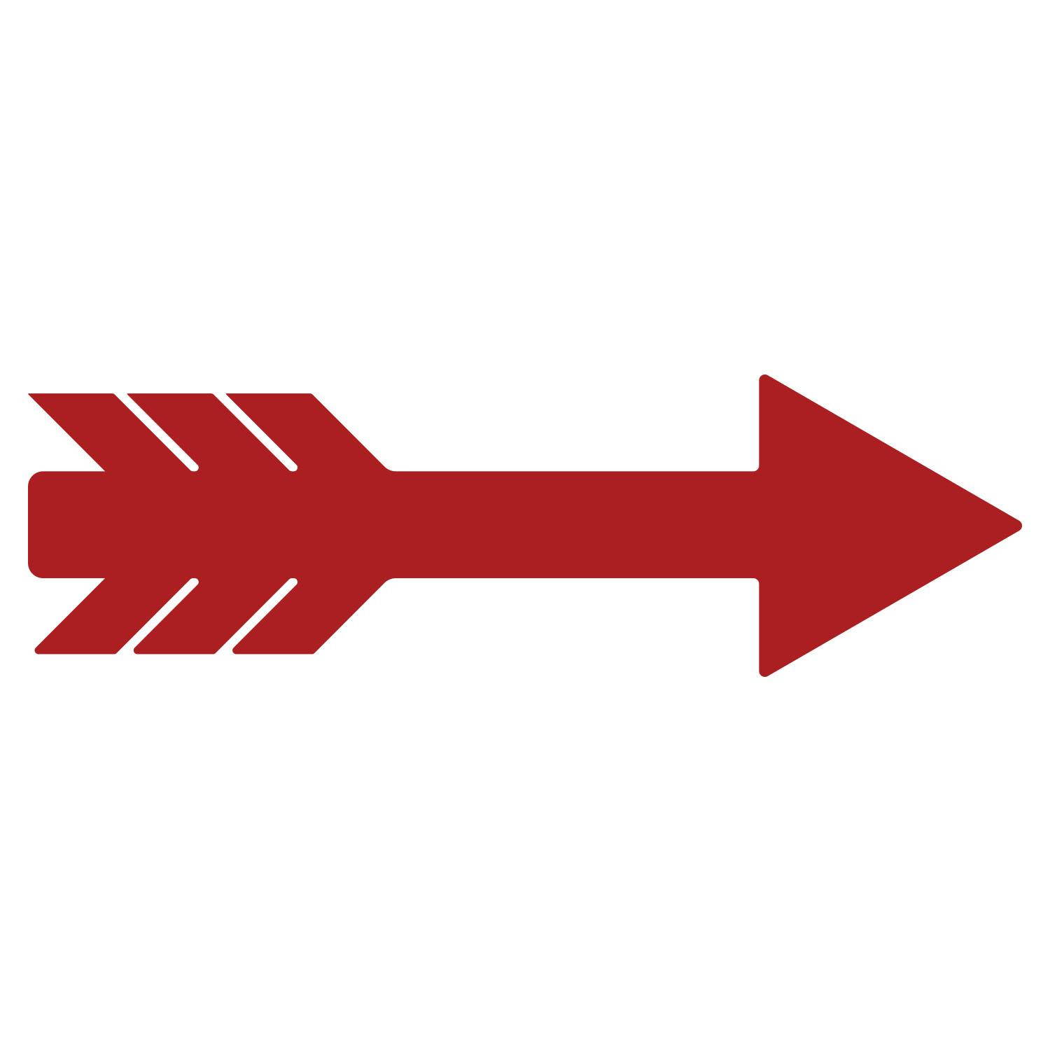 LiteMark 11 Inch Orange Removable Feather Arrow Decals - Pack of 6