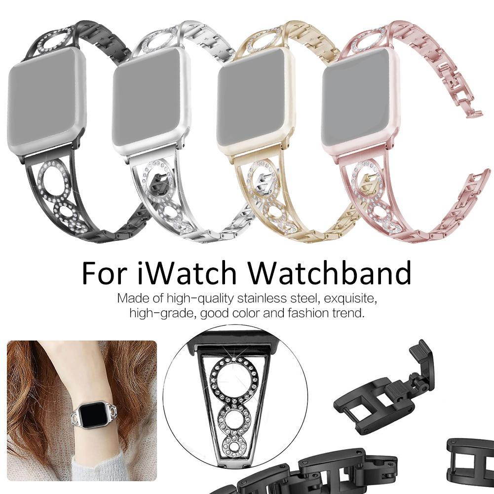 For Apple Watch iWatch 1 2 3 4 Smart Watch Diamond Strap for Apple Watch iWatch 1 2 3 4 Replacement Wristband Universal Strap