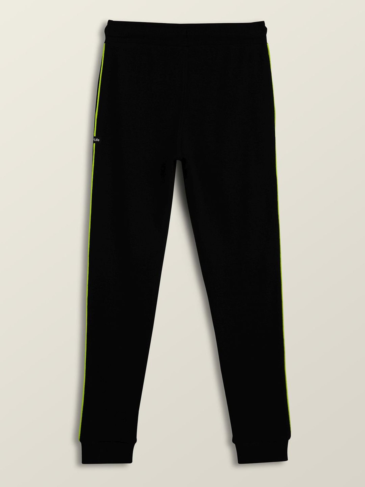 XY Life Kids Black Cotton Relaxed Fit Joggers