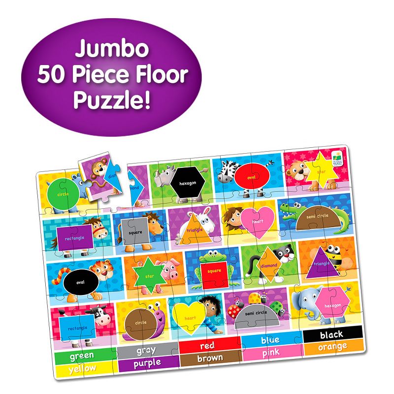 The Learning Journey Jumbo Floor Puzzles Colors and Shapes 50 pcs