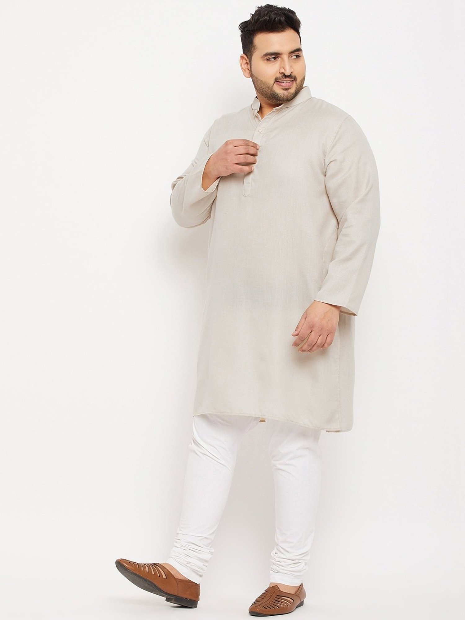 Bigbanana Off White Regular Fit Kurta