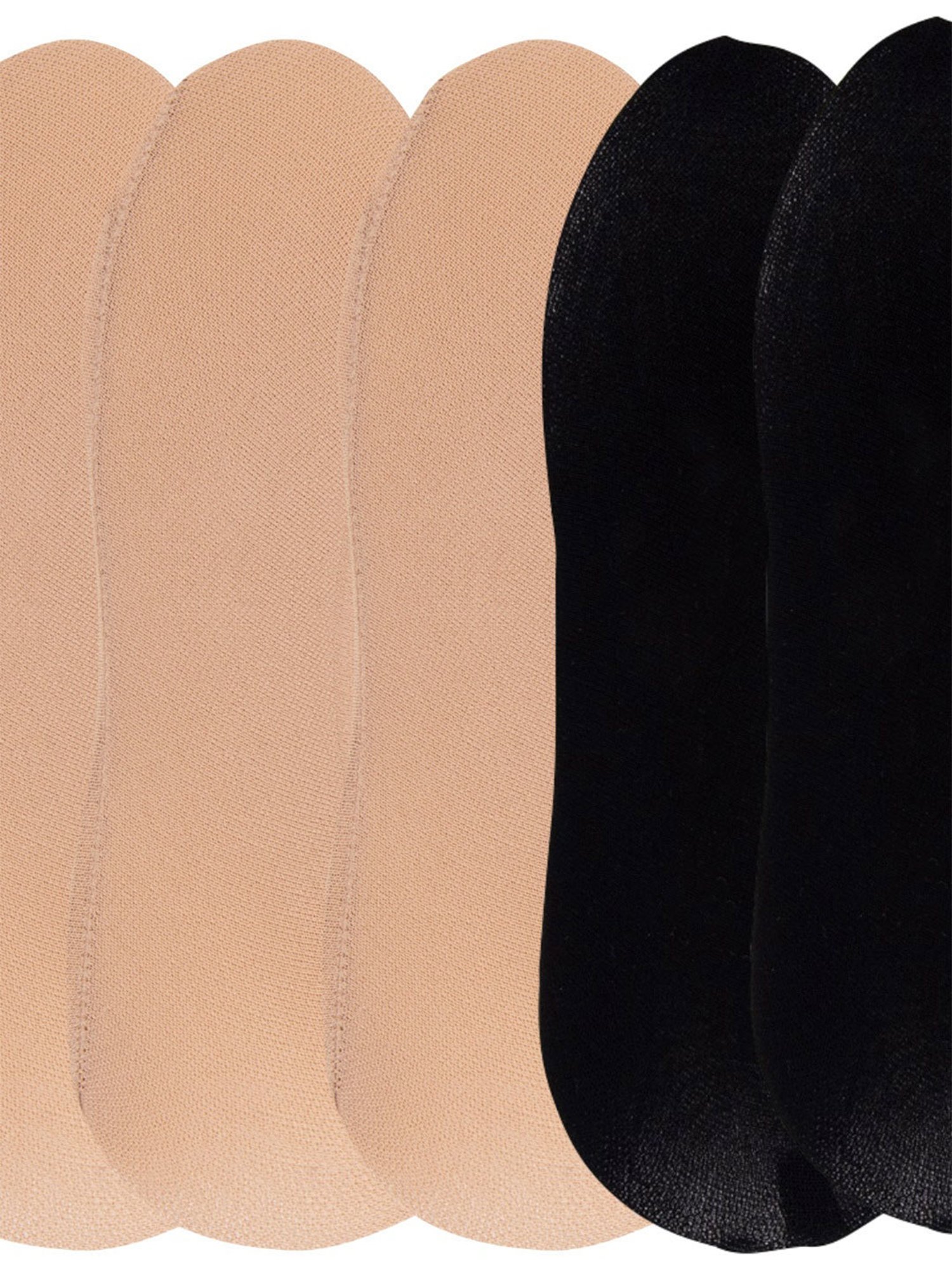 NEXT2SKIN Black & Beige No-show Loafer Socks (Pack of 5)