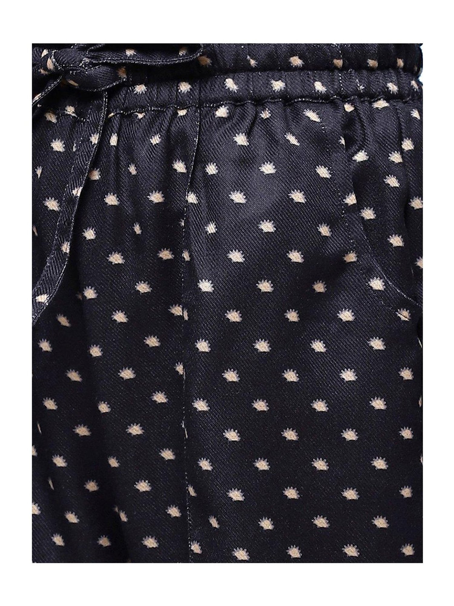 BIBA Girls Black Printed Pants
