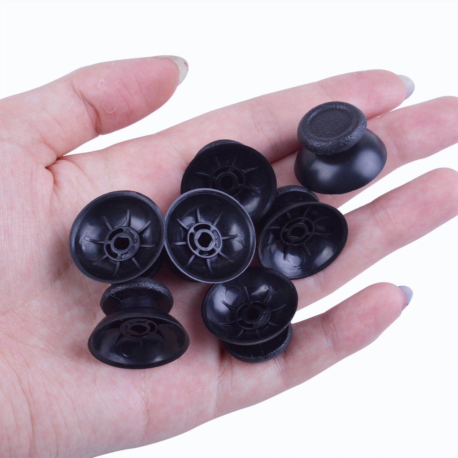 BronaGrand 5 Pairs Black Replacement Analog Stick Thumbsticks Thumb Stick Joystick for Playstation 4 PS4 Controller