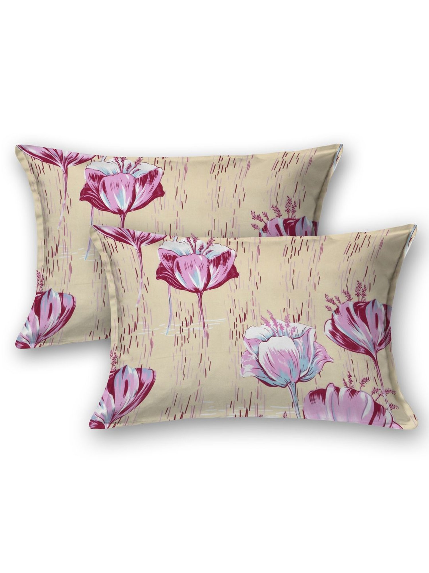 Living Roots Multicolor Jaipuri Printed Cotton Bed Sheet with 2 Pillow Cover