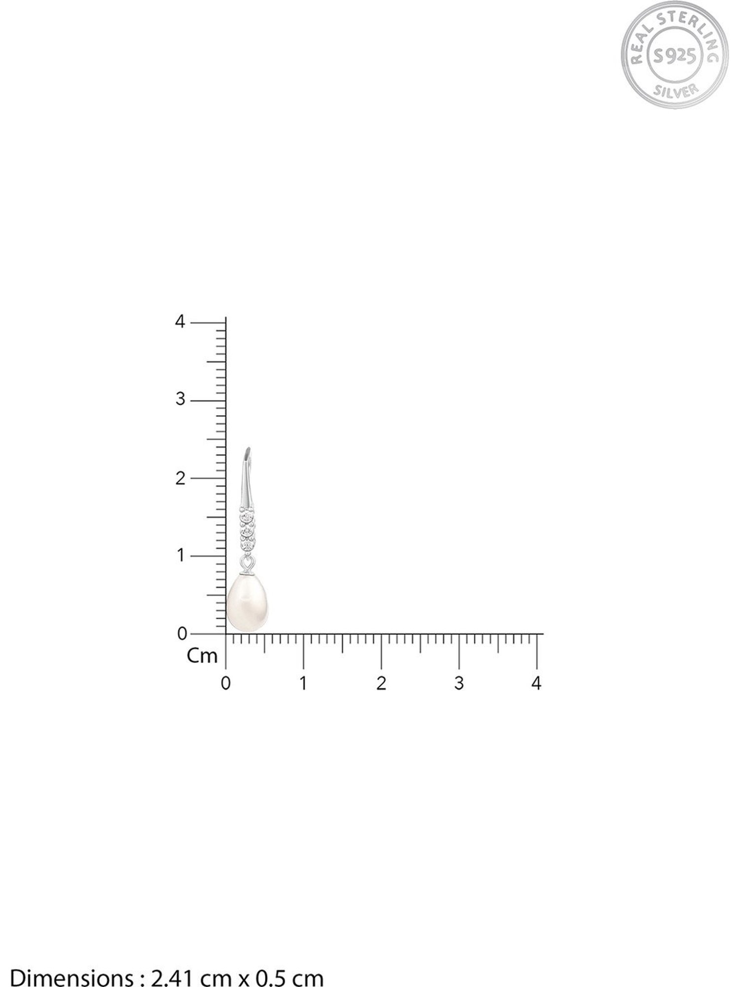 GIVA Anushka Sharma Love is Everywhere 92.5 Sterling Silver Silver Drops of Pearl Earrings