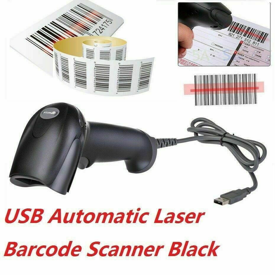 Bluetooth Wireless USB Wired Barcode Scanner Automc Laser Scan  POS Reader