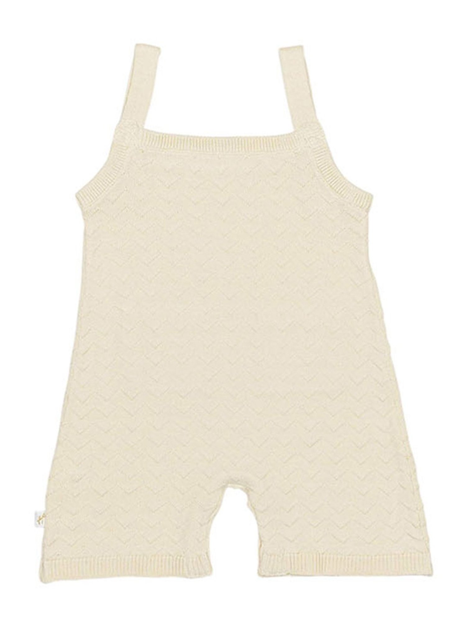 H by Hamleys Infants Boys Off White Self Dungaree