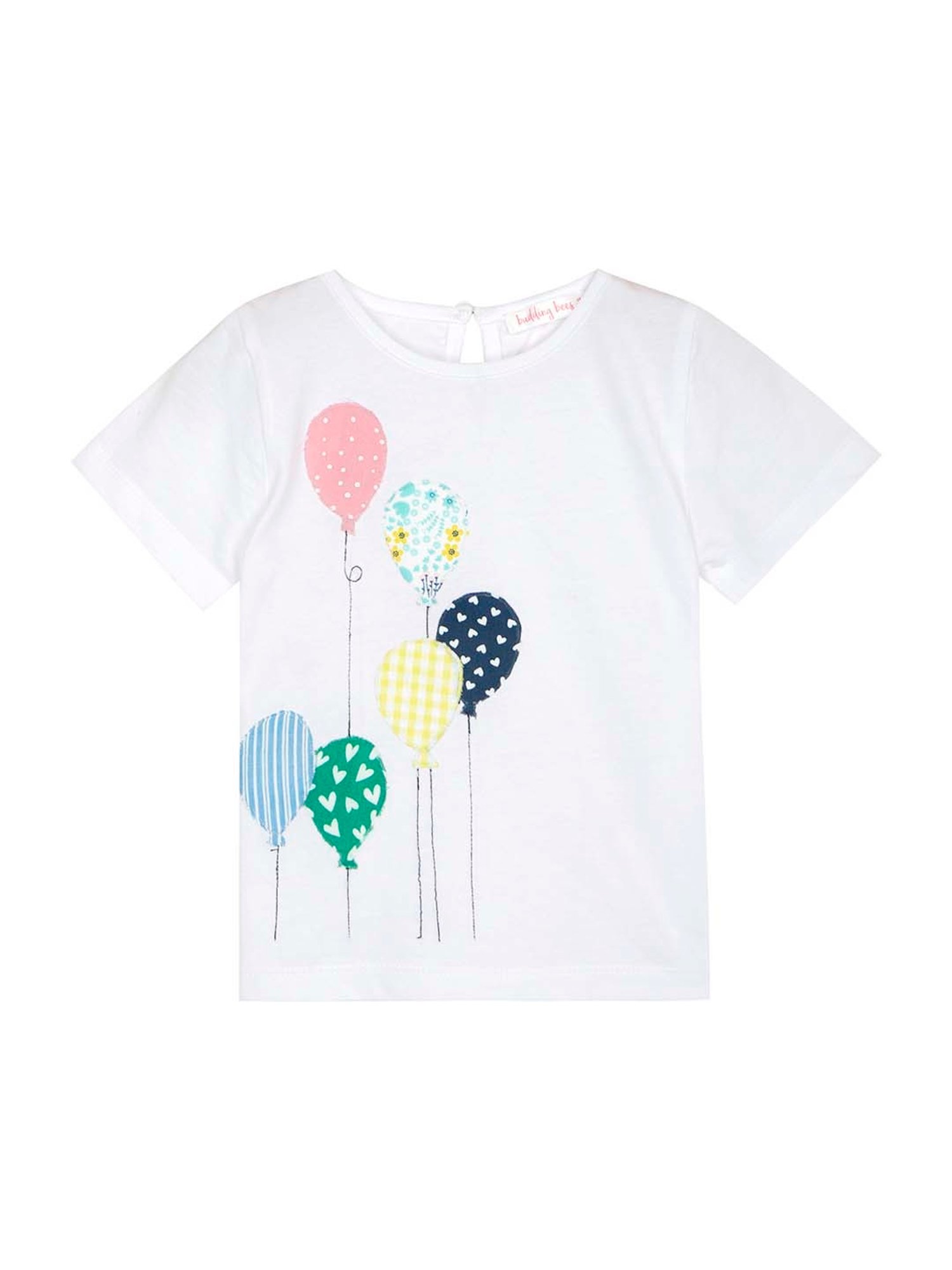 Budding Bees Kids White & Yellow Cotton Printed Top Set