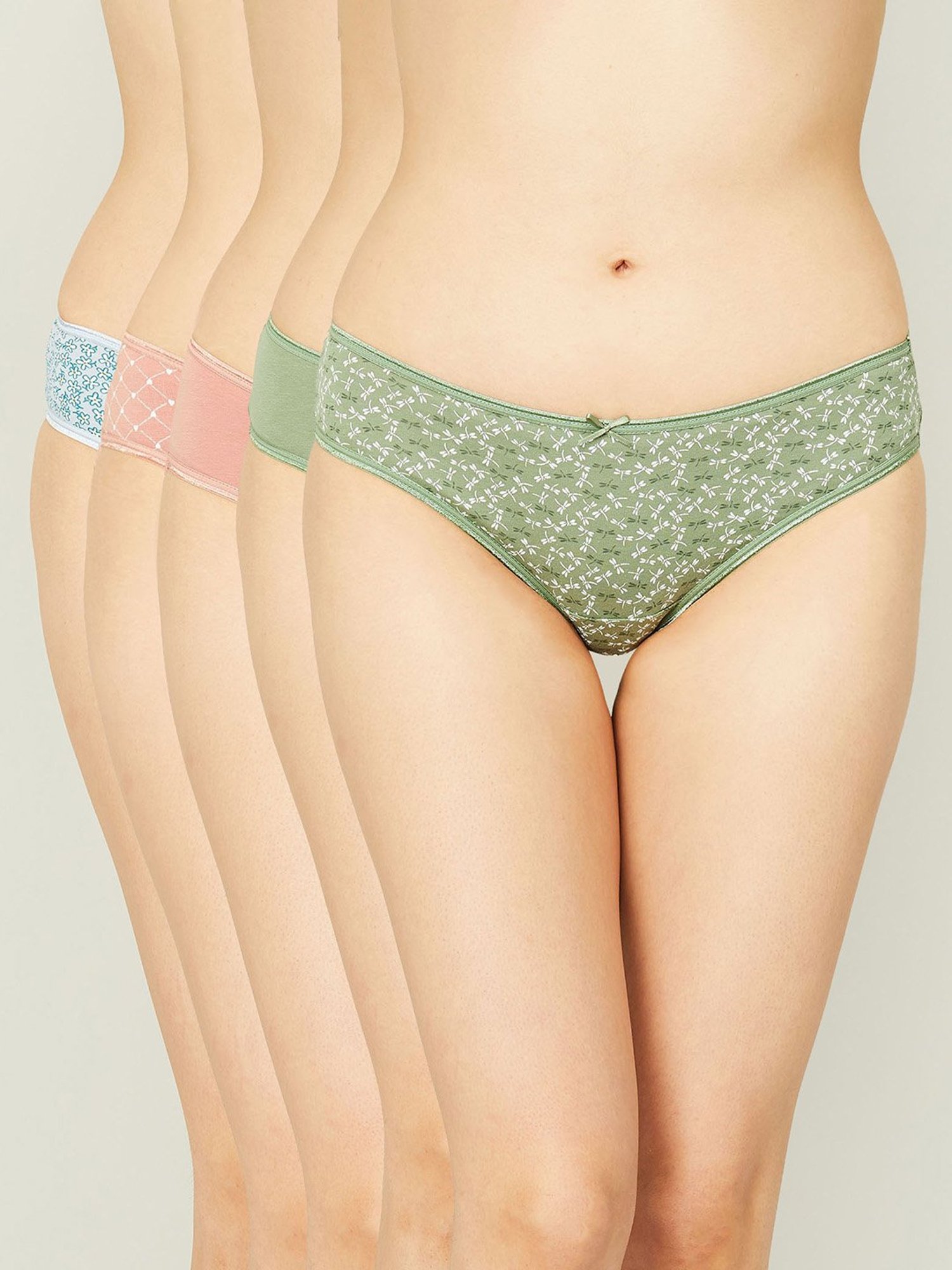Ginger by Lifestyle Assorted Color Printed Panty - Pack Of 5
