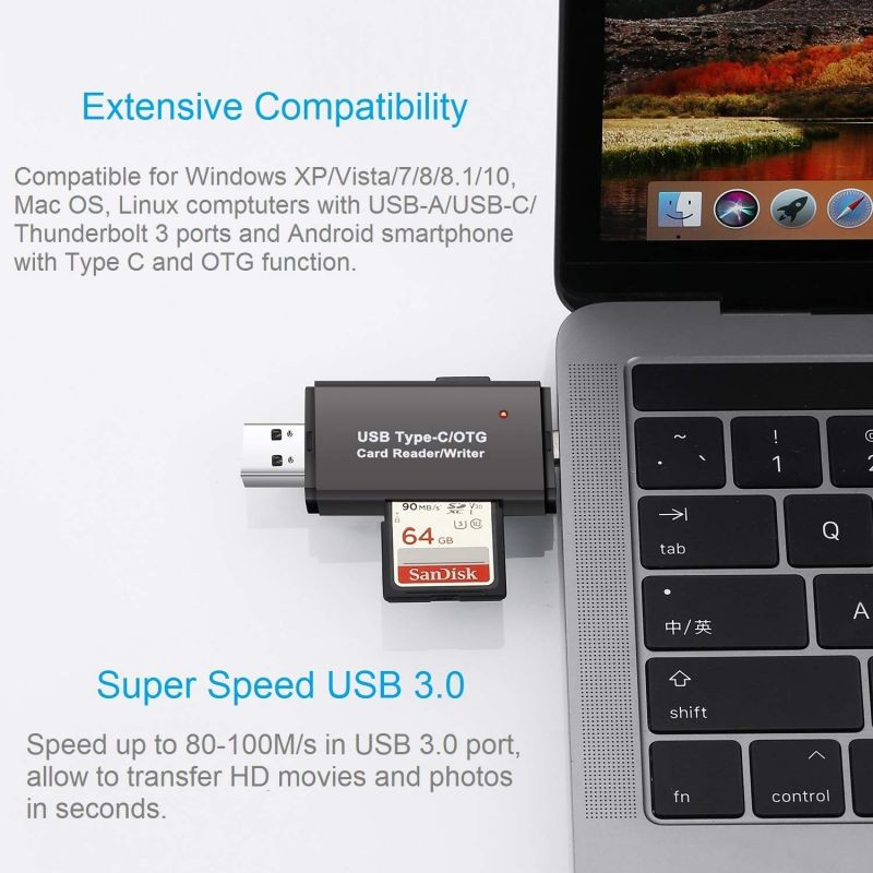 5.25 inch PC Computer Front panel All-in-1 Multifunction USB 2.0 card reader with 3 ports USB3.0,Type-C, eSATA ,Support MD,SD/MMC,XD,TF,M2,MS,64G CF card (STW-3125)