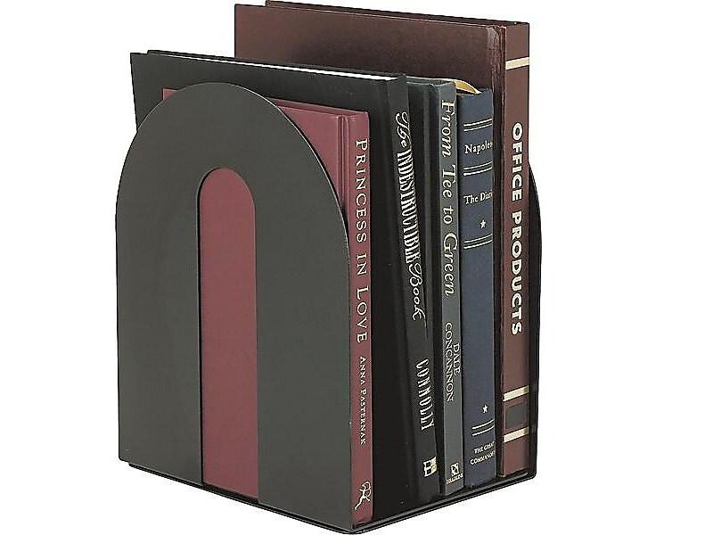 Officemate Heavy Duty Bookends Heavy Duty 8"x8"x10" Black 93142