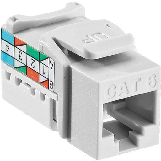 Leviton Wht 8-Wire Cat6 Jack 122-61110-RW6 Unit: CARD