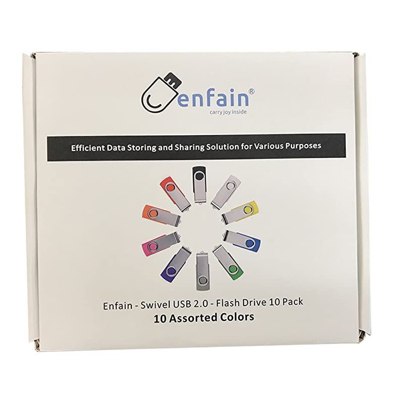 10 Pack 4GB USB20 Flash Drives Multicolor Bulk Pack Small Capacity Thumb Drives Swivel Zip Drive Jump Drive Memory Sticks with 12 White Labels for Marking