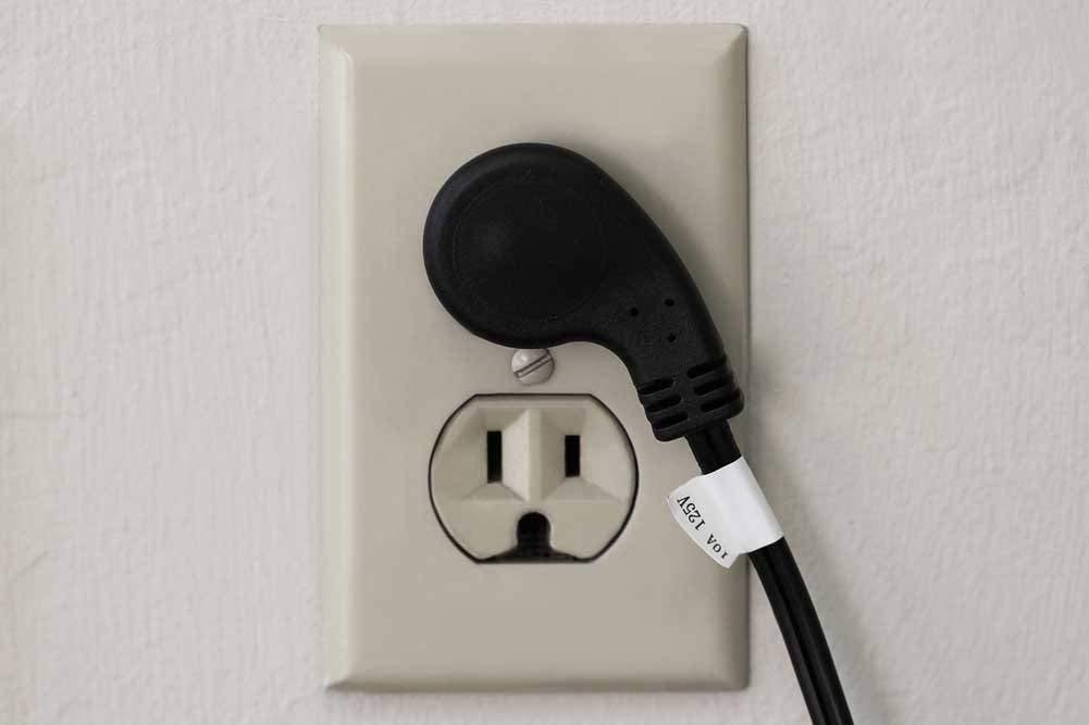 SF Cable 15ft Ultra Low Profile Angle Non-Polarized Power Cord NEMA 1-15P to IEC320 C7 18/2 AWG