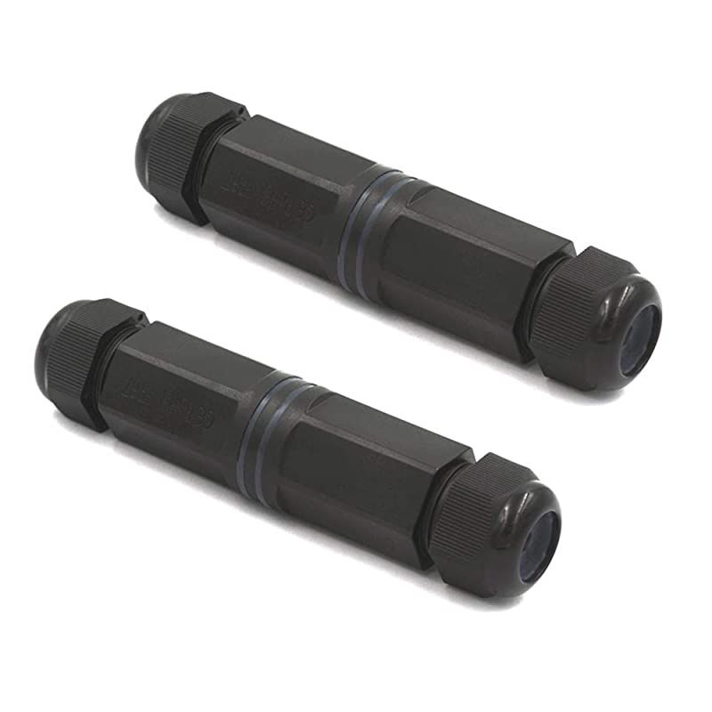 2Pack IP67 Waterproof RJ45 CAT6CAT5ECAT5 Female to Female Coupler Connector Shielded 8Pin for Ethernet LAN Cable