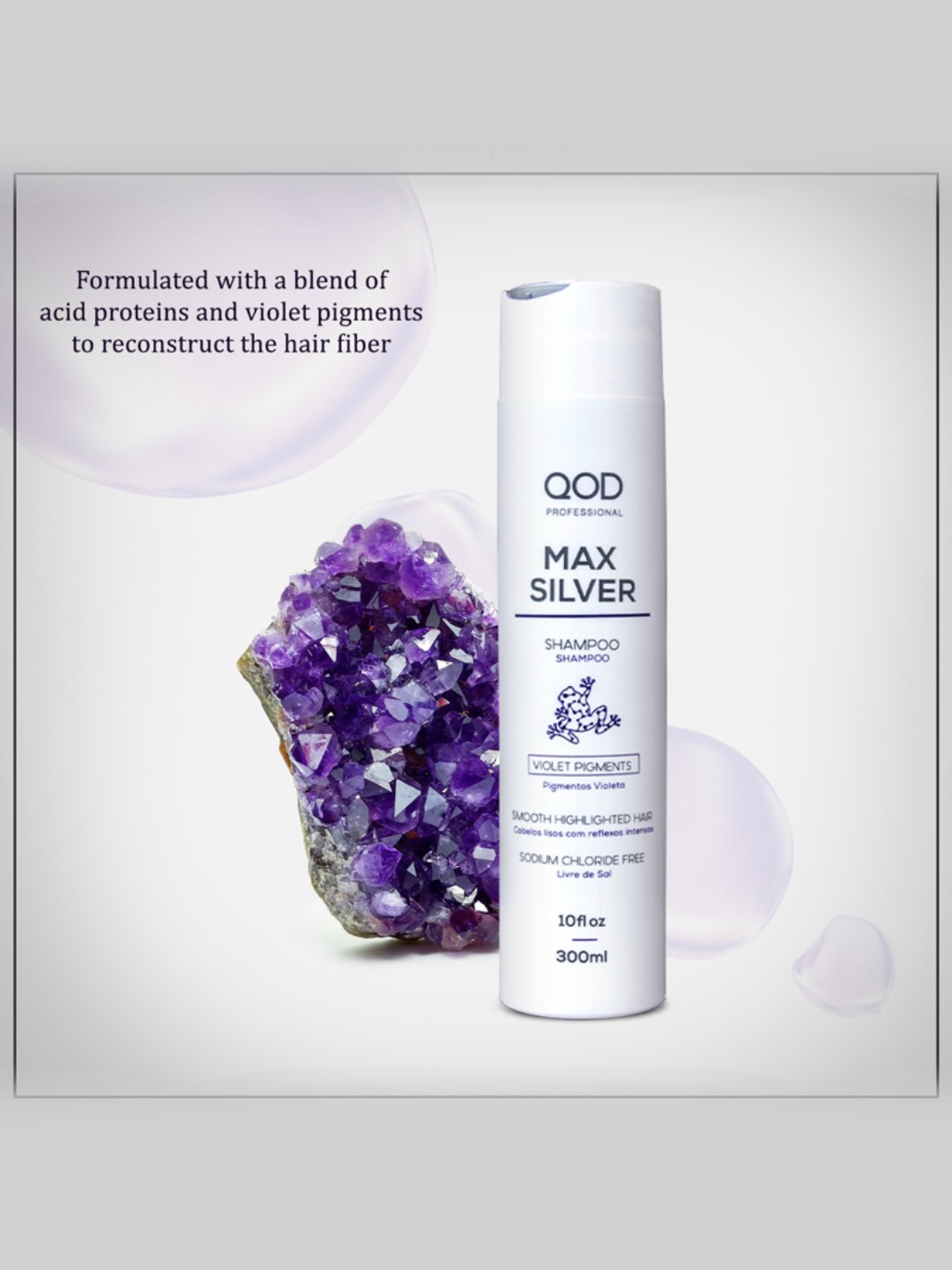 QOD Professional Max Silver Shampoo - 300 ml