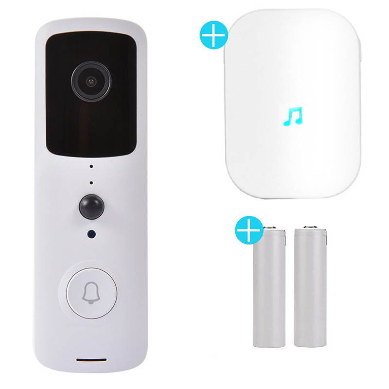 WiFi 720P Video Doorbell Camera Waterproof IP65 Wireless Doorbell With Cloud Storage And Security Camera With Chime And Battery Two-Way Talk, PIR Motion Detection Night Vision
