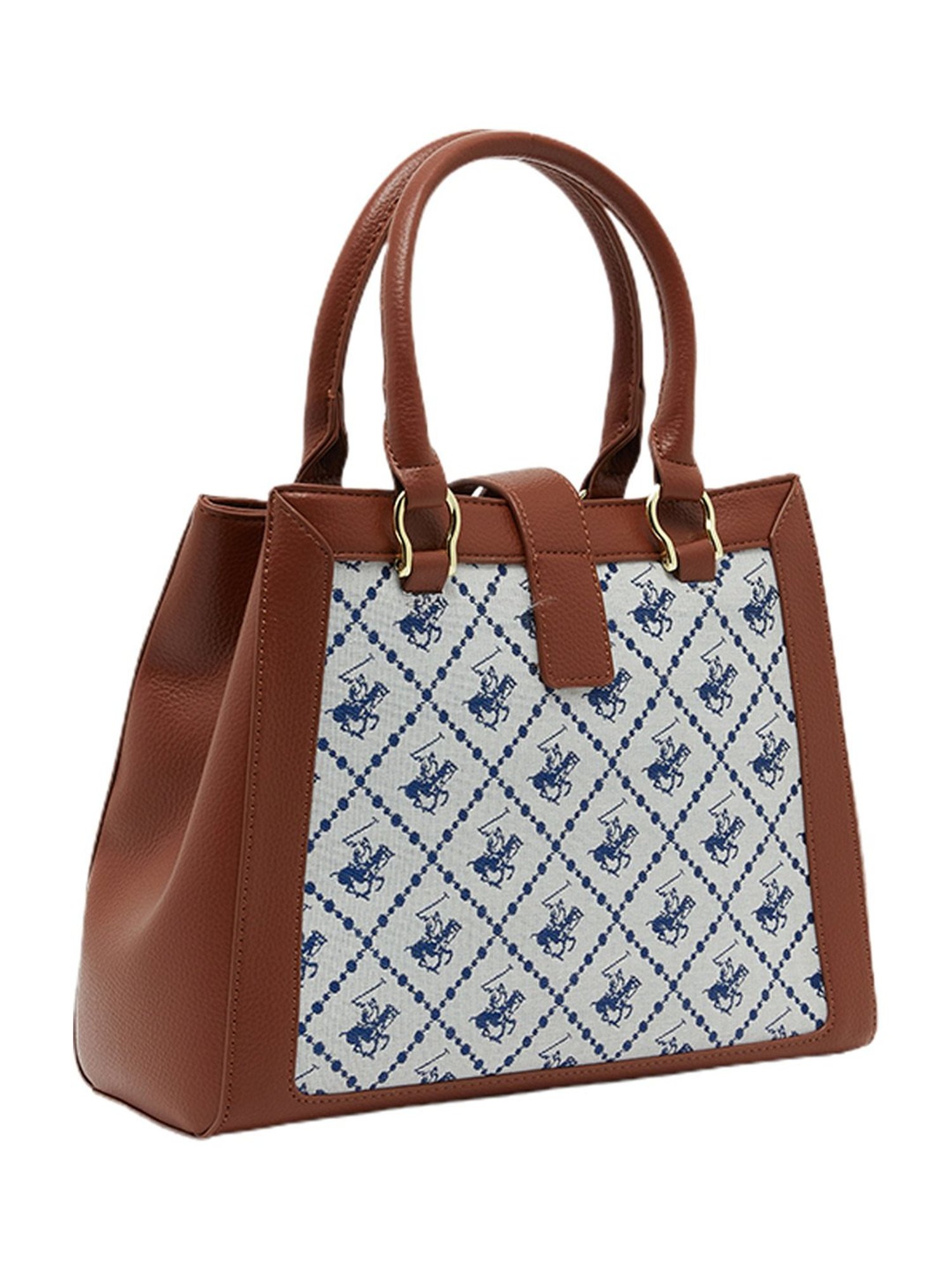 Beverly Hills Polo Club Multicolor Printed Satchel Handbag