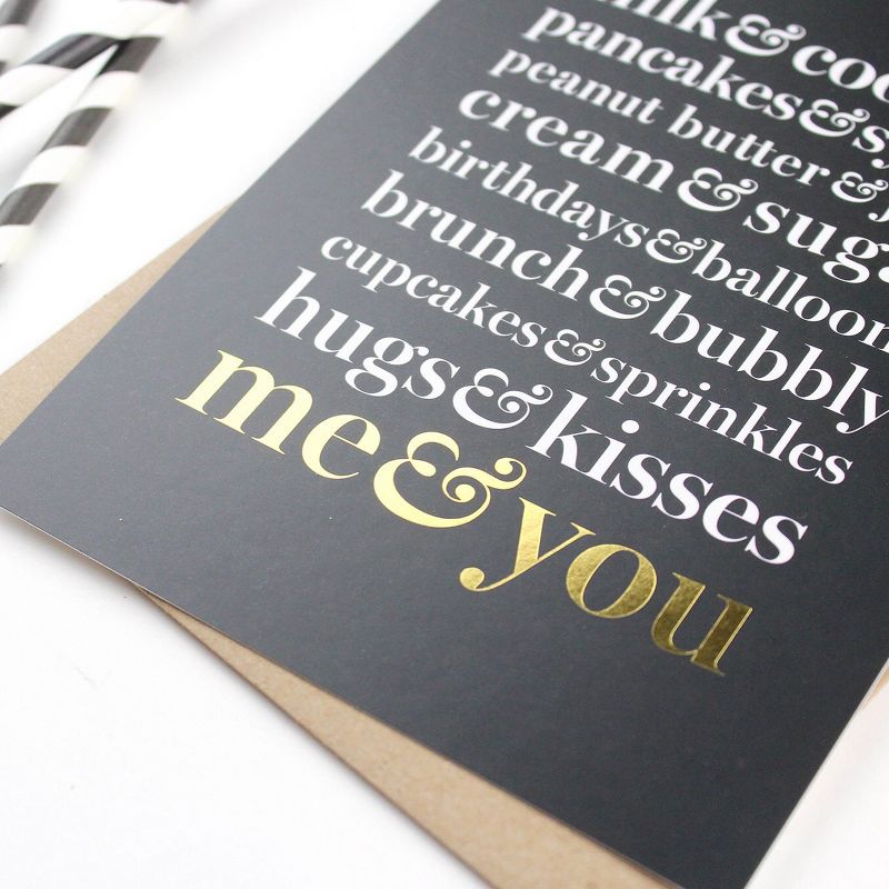 "Me & You" Foil Art Card Gold