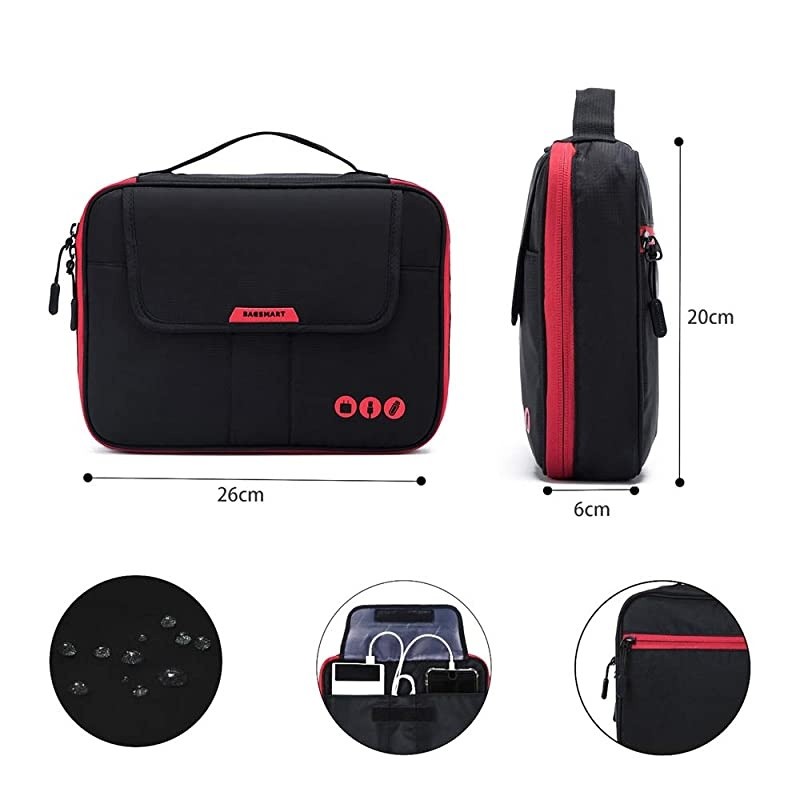 Electronic Organizer Travel Bag  Electronic Accessories Organizer Double Layer Travel Cable Organizer for USB Cables Charger Power Bank Phone EBook Kindle iPad or Tabletup to 97