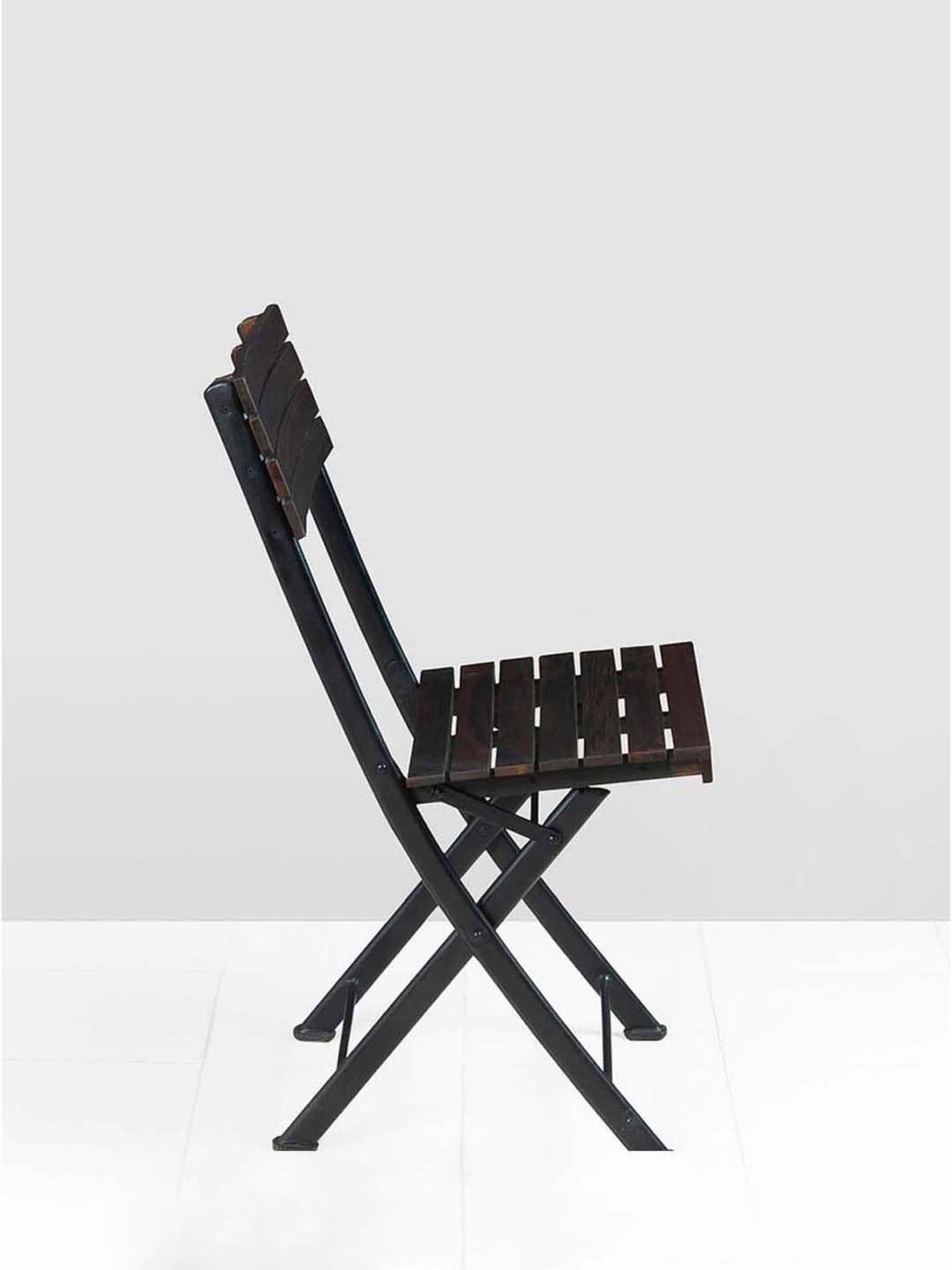 Fabindia Home Brown & Black Sheesham Wood Verandah Chair