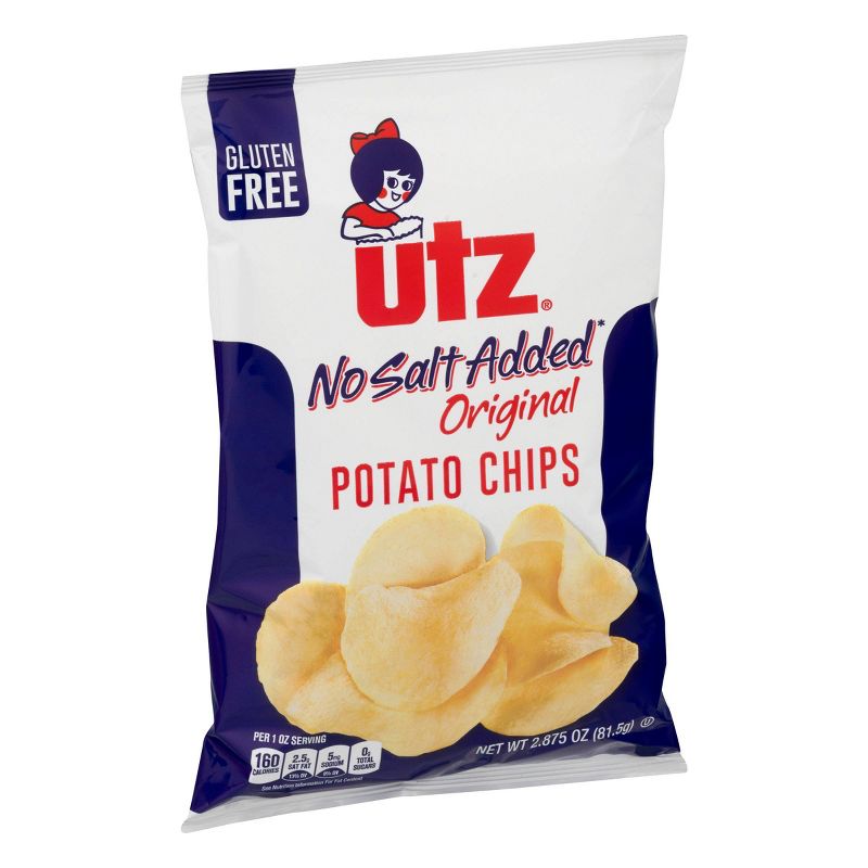 Utz No Salt Original Potato Chips - 2.875oz