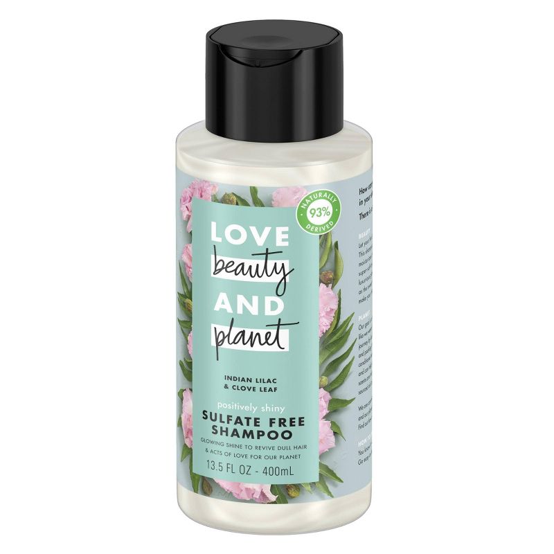 Love Beauty & Planet Indian Lilac and Clove Leaf Positively Shine Sulfate Free Shampoo - 13.5 fl oz