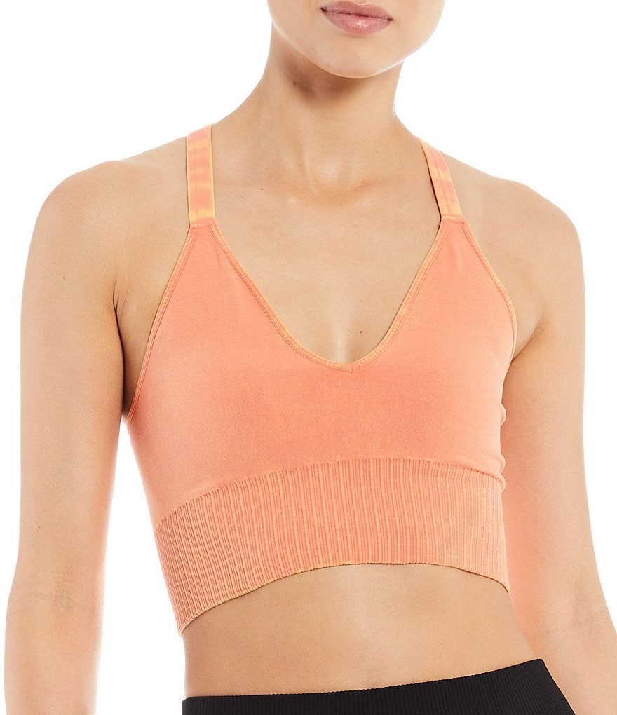 Free People FP Movement Square Neck Coordinating Good Karma Tie-Dye Sports Bra