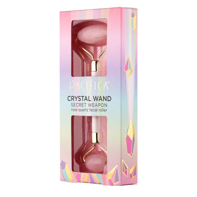 Pacifica Crystal Wand Secret Weapon Rose Quartz Facial Roller - 1ct