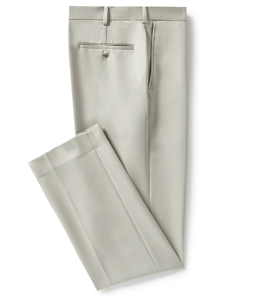 Hart Schaffner Marx Plaid Flat-Front Trouser Pants