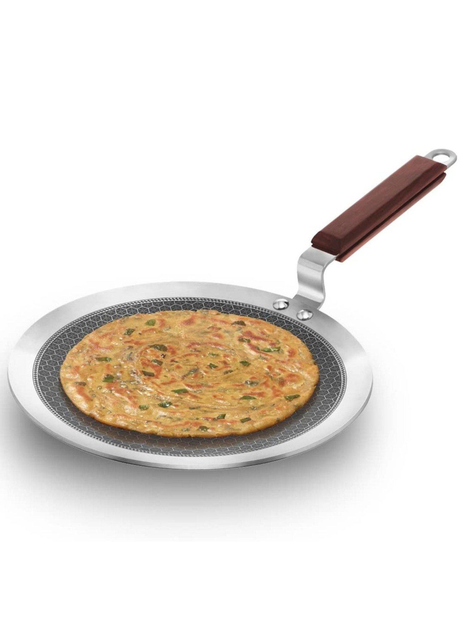 Nirlon Pure Grade Virgin Aluminium Non-stick Induction Base Flat Tawa - 26 cm Diameter