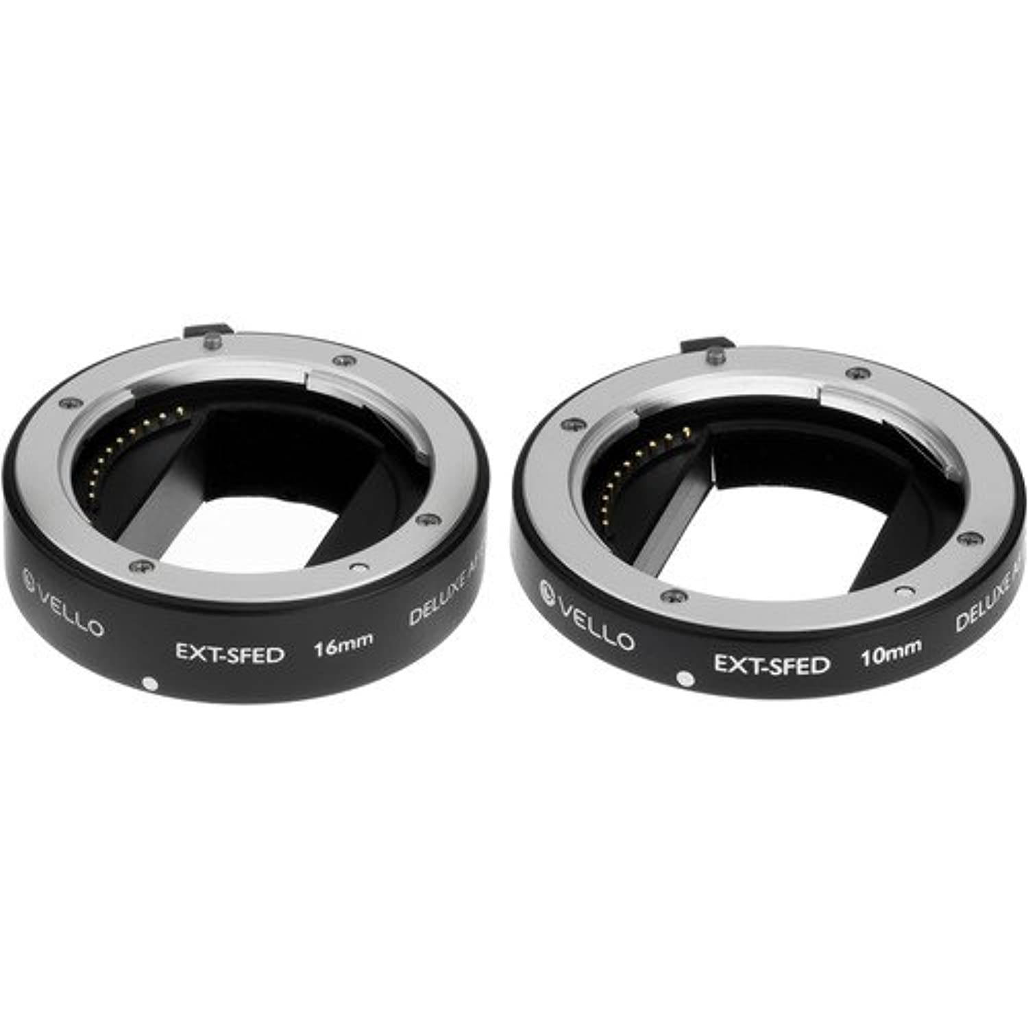 Vello EXT-SFED Deluxe Auto Focus Extension Tube Set for Sony E-Mount Lenses