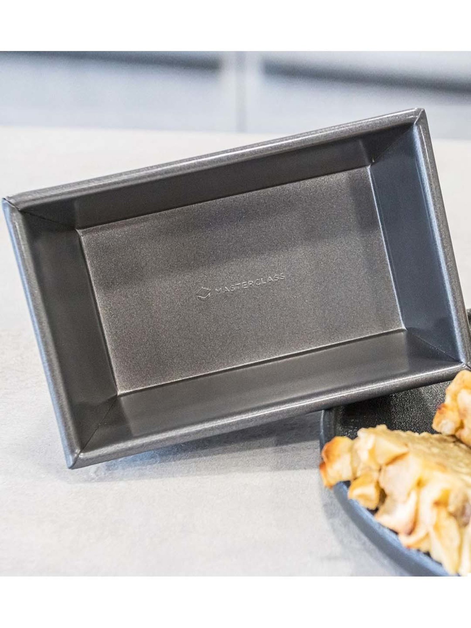 MasterClass Grey Carbon Steel Non-Stick Box Sided Loaf Pan