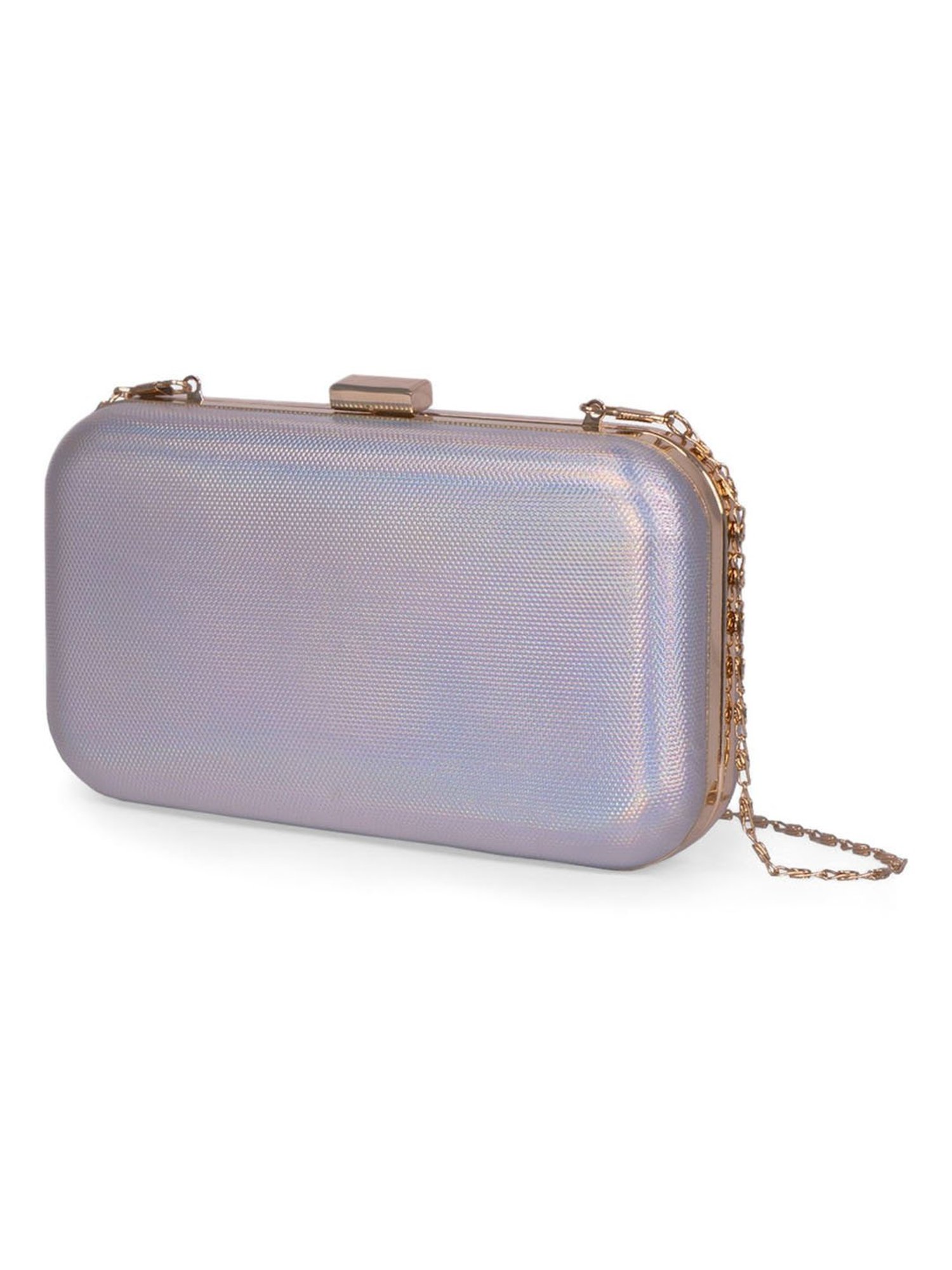 Modern Myth Multicolor Light Wave Holographic Clutch