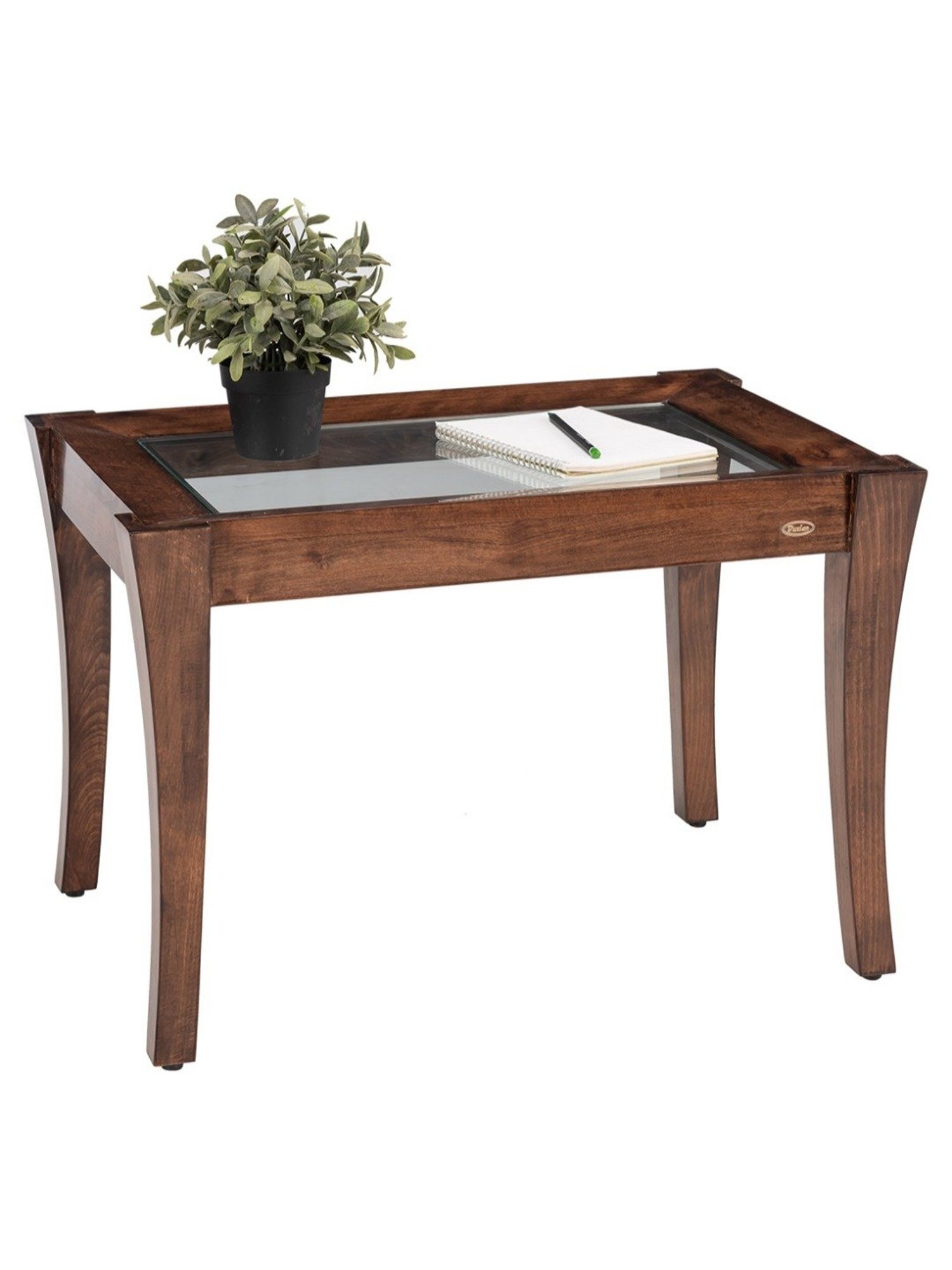 Durian Cameron Walnut Brown Solid Wood Side & End Table in Walnut Finish