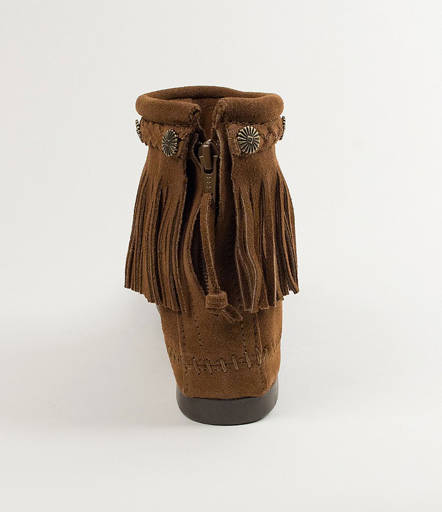 Minnetonka Concho Suede Fringe Boots