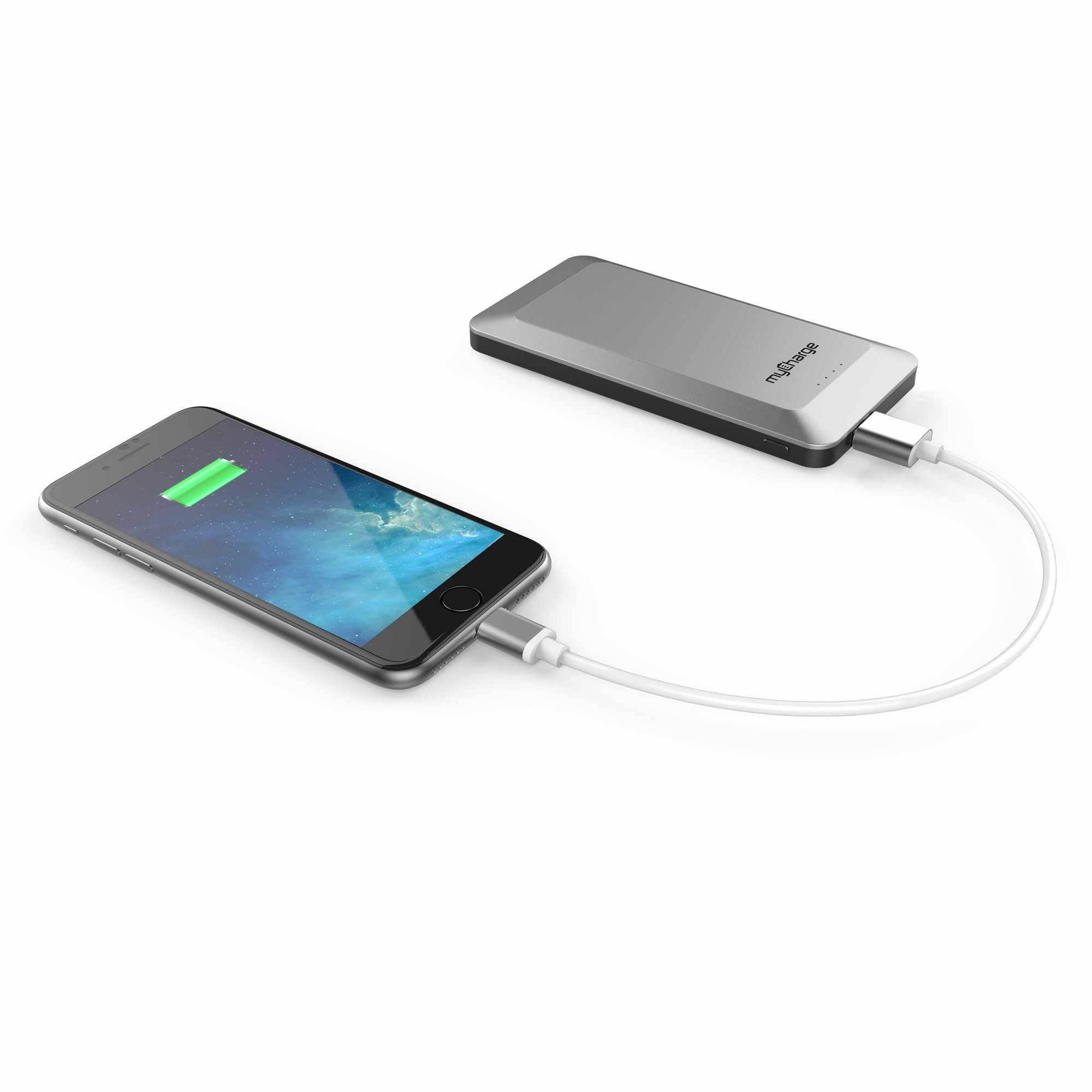 myCharge HG80VK Home & Go Portable Charger 8000 mAh & 2.4 Dual USB Port External Battery Pack Power Bank with Foldable Wall Plug