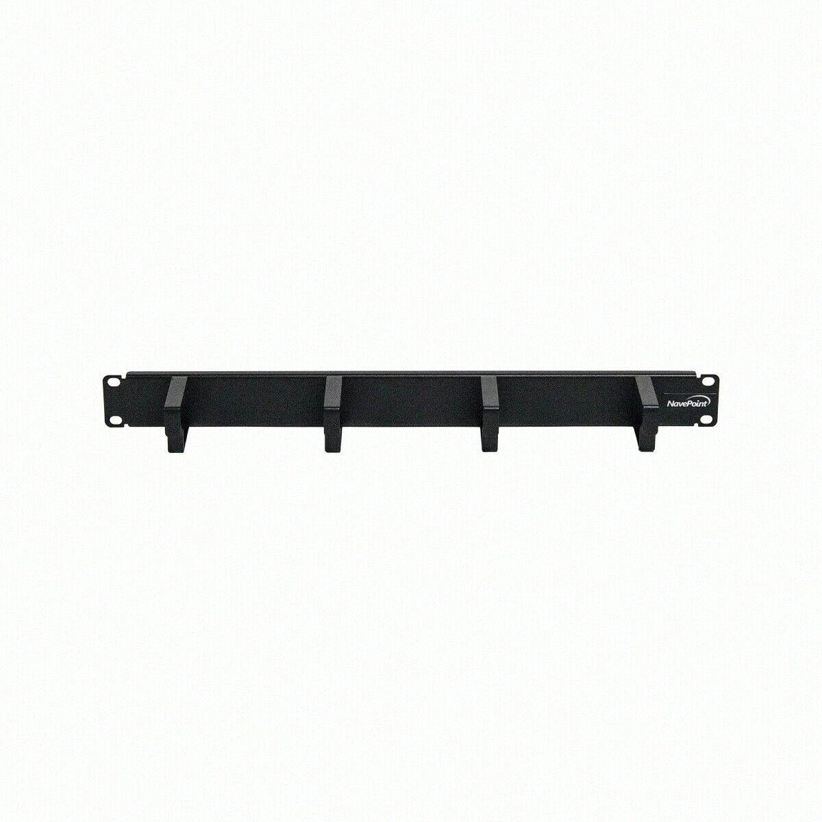 Horizontal Rack Mount Cable Management Bracket 1U 4 D-Rings 2-Inches Deep 4 Pack