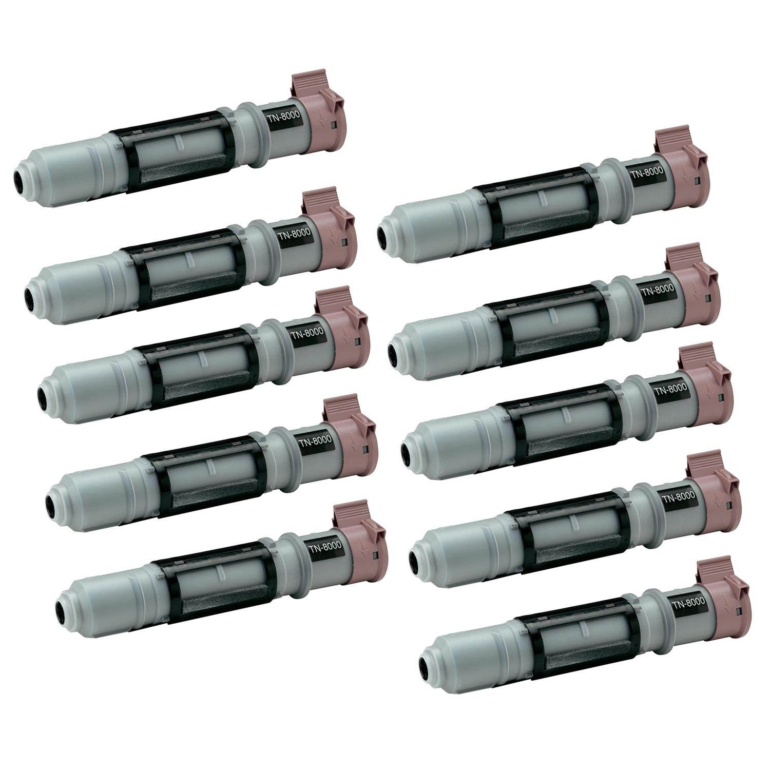 Compatible New York Toner 10 Pack Of Brother TN8000 Toner Cartridge - Black