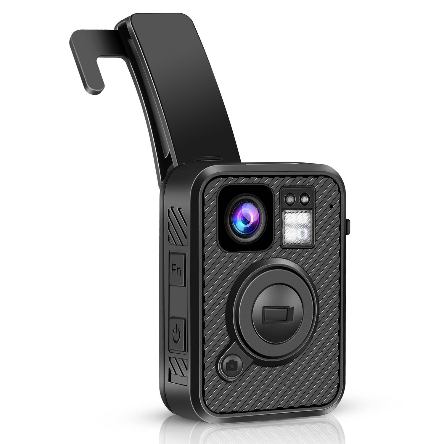 BOBLOV 1440P Body Mounted Worn Camera Police Camera 10H Recording with GPS Night Vision Amba H22( Built-in 32G)