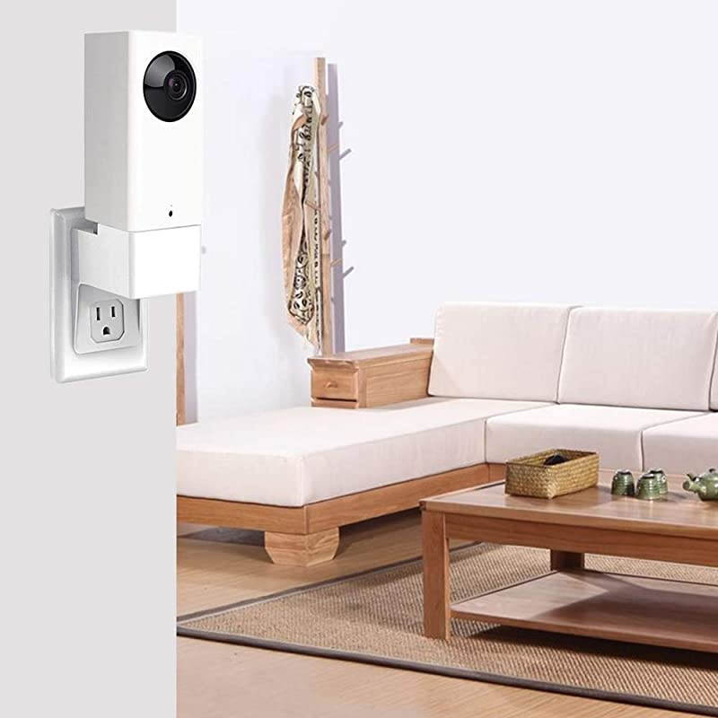 Wall Mount Compatible Wyze Cam Pan Upgraded Version AC Wall Plug Mount Stand Holder Bracket Without Messy Wires or Wall Damage 2 Pack