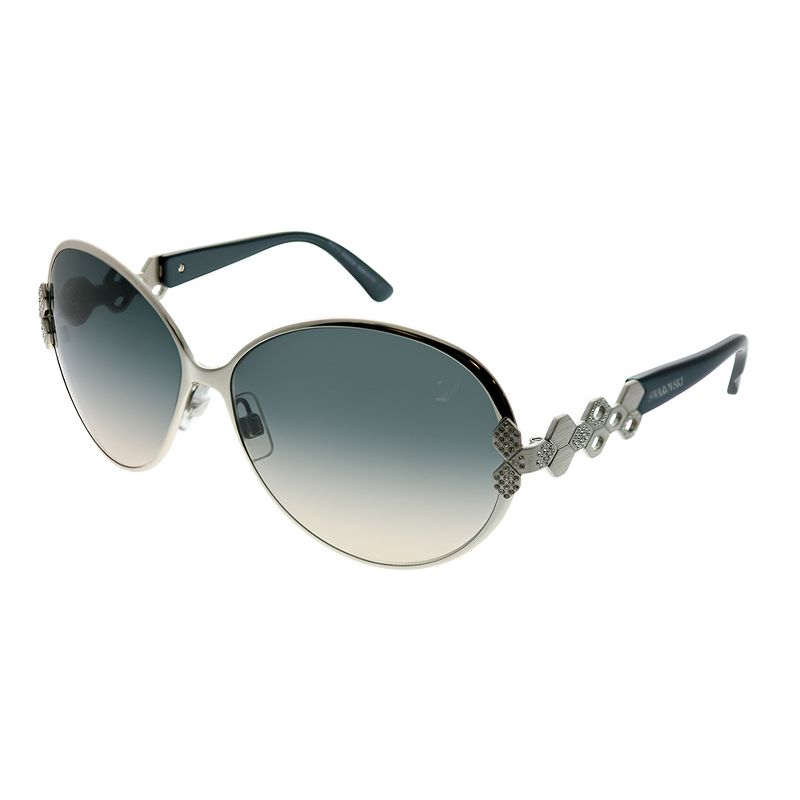 Swarovski SK0072 16B Womens Round Sunglasses Silver 62mm