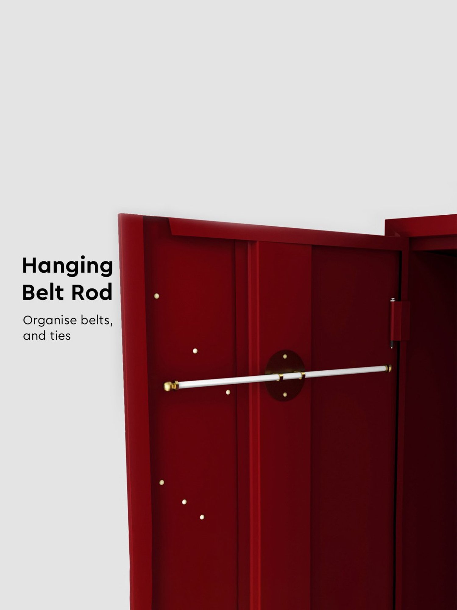 Godrej Interio Centurion 2-Door Steel Almirah, Burgundy (1-Year Warranty, 1 Locker)