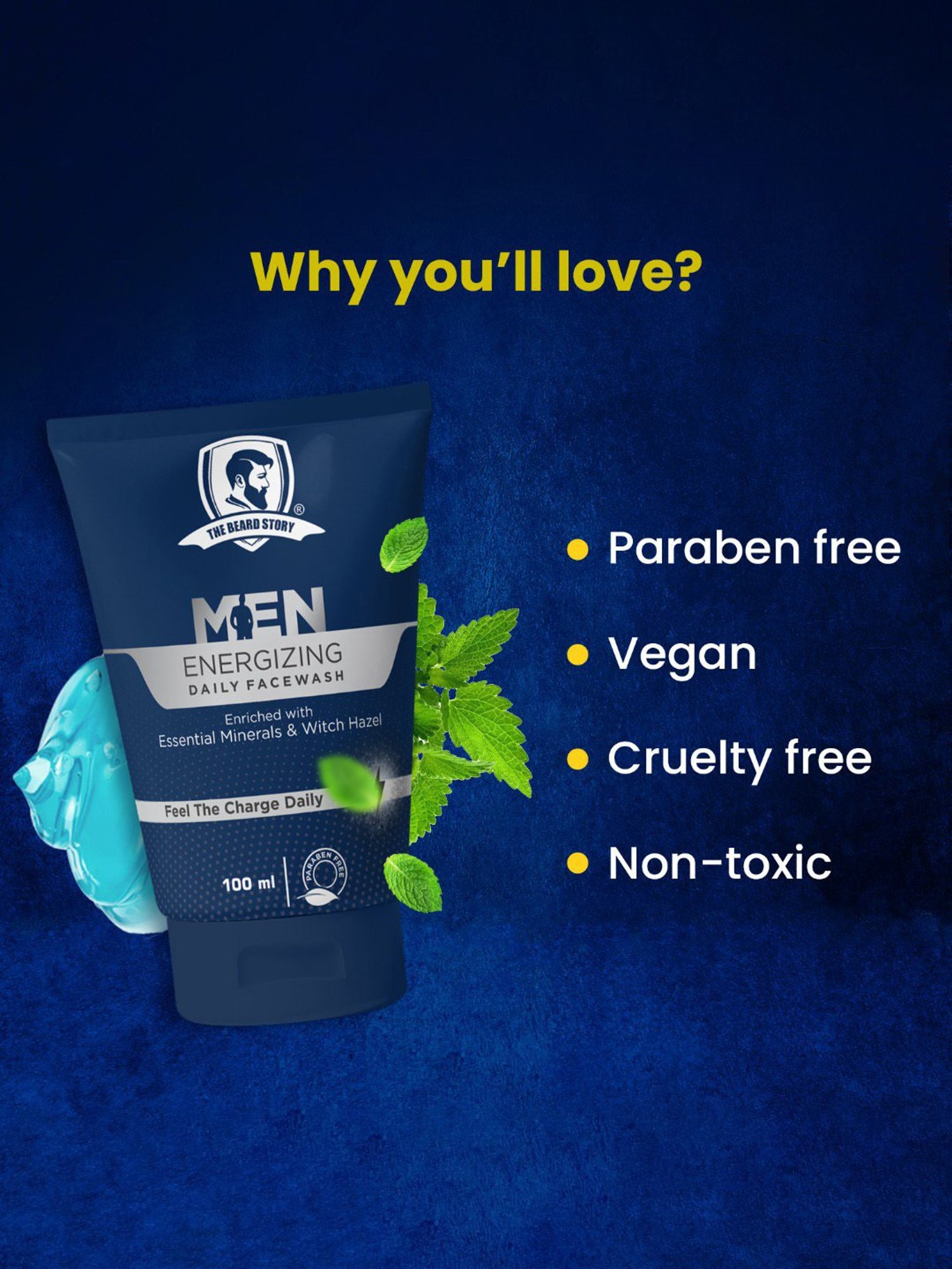 The Beard Story Energizing Daily Face Wash for Men - 100 ml